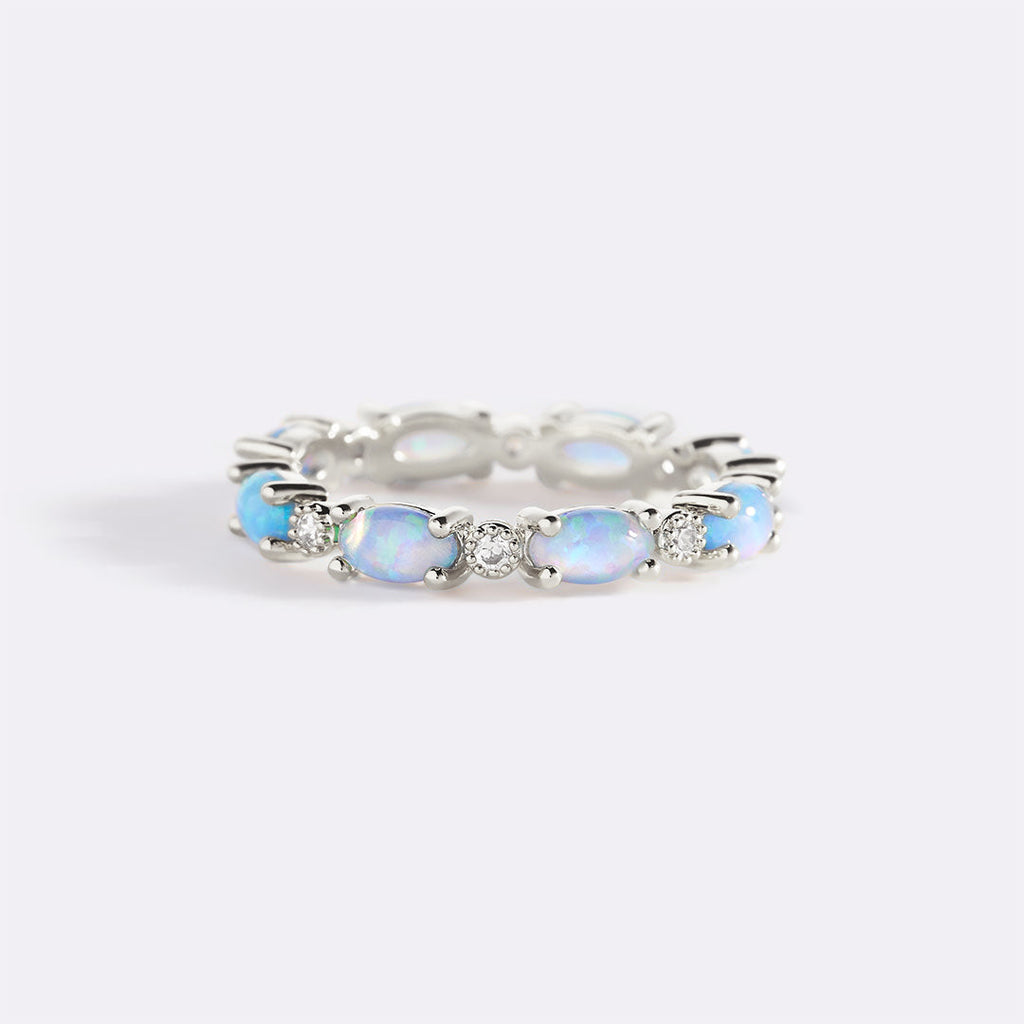 Eternity Fire Opal Ring