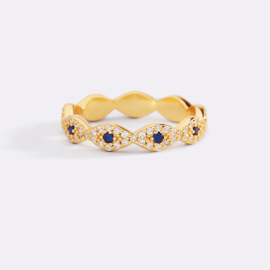 Pave Evil Eye Ring