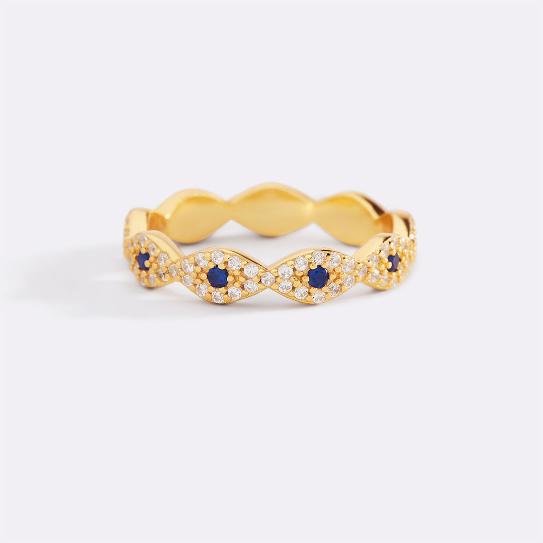 Pave Evil Eye Ring