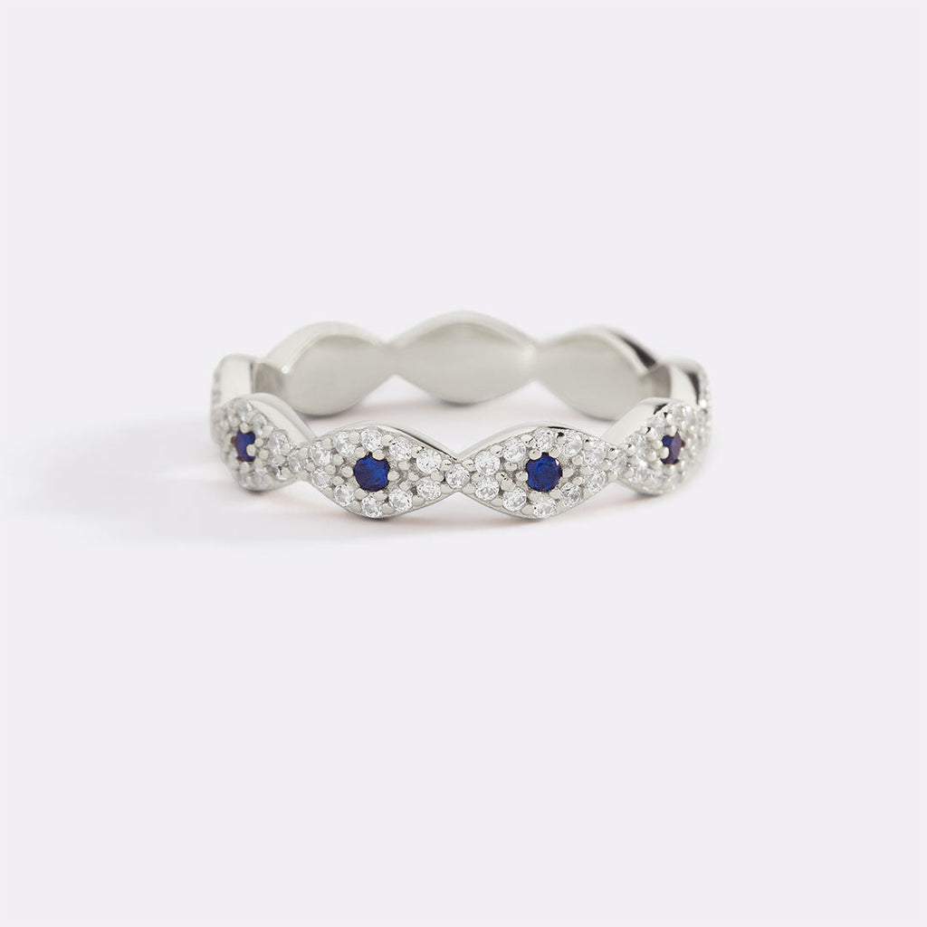 Pave Evil Eye Ring