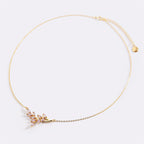 Birthstone Leaf Pendant Necklace