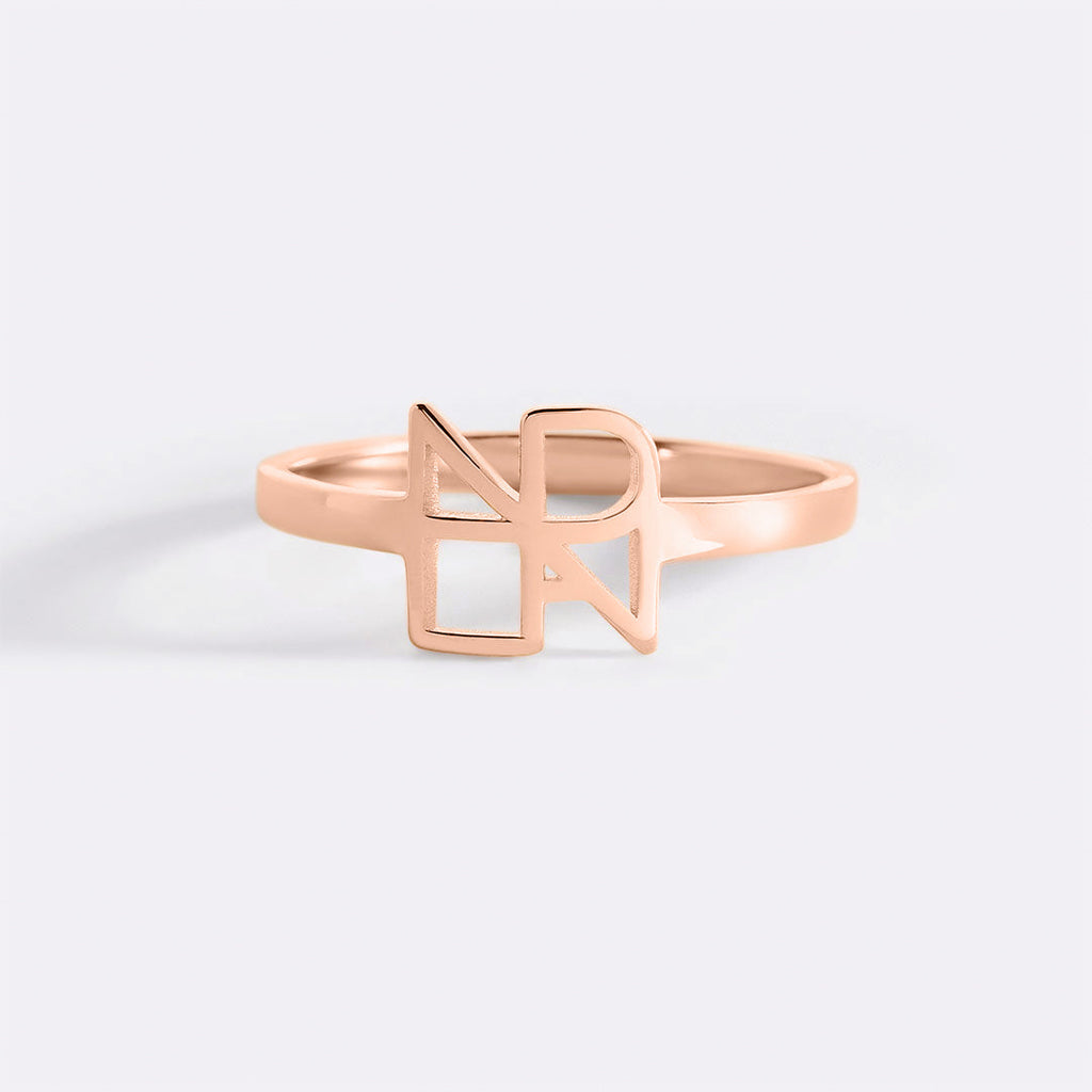 Monogram Name Ring