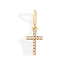 Pave Cross Charm