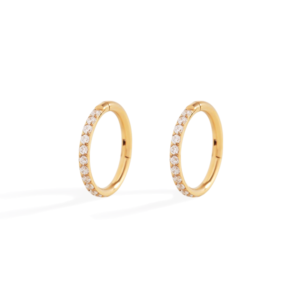 Eternity Crystal Cartilage Hoop Earrings | 16g