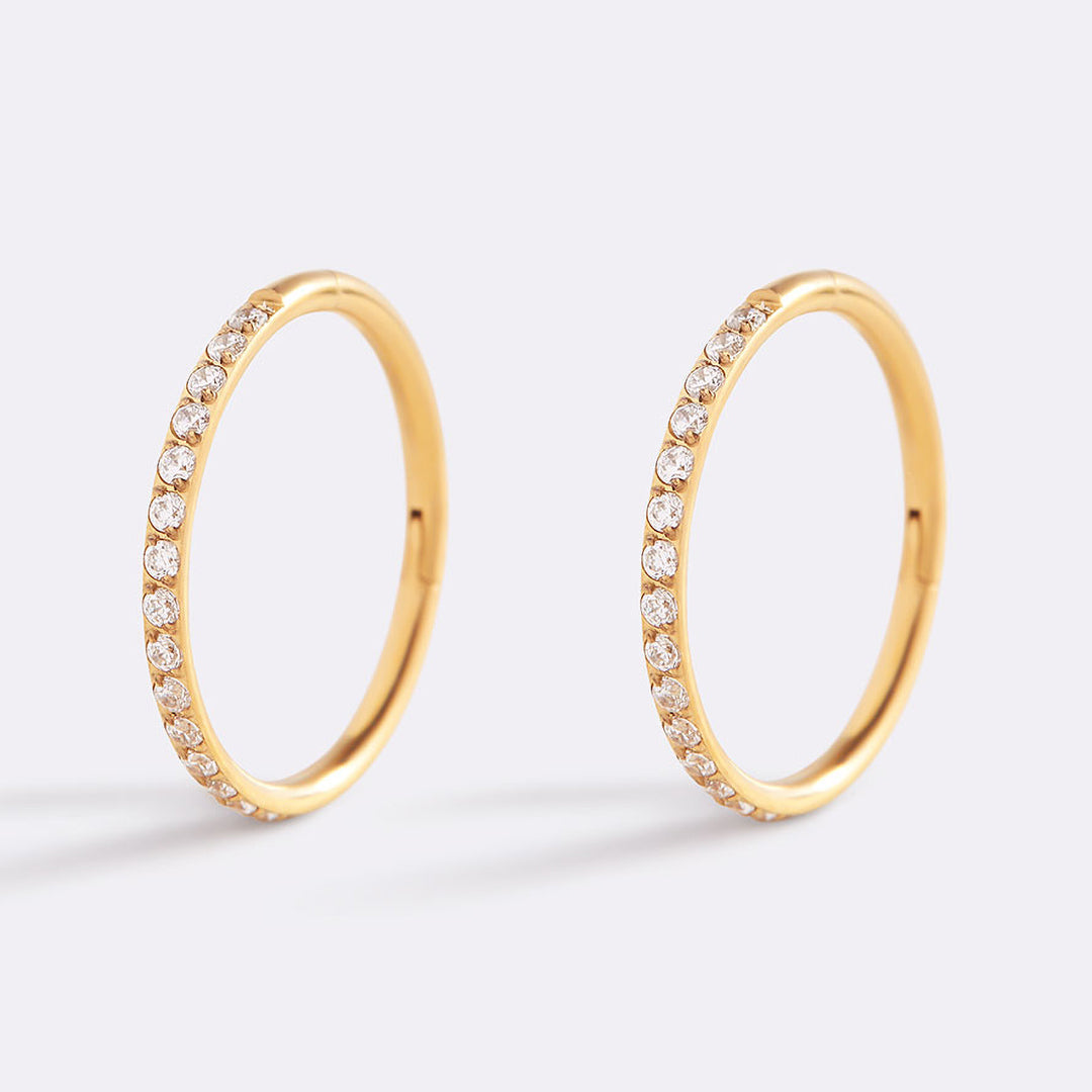 Eternity Crystal Cartilage Hoop Earrings | 16g