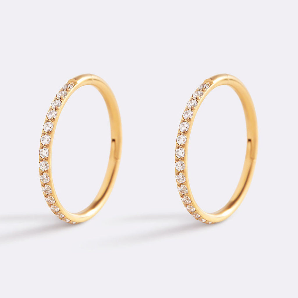 Eternity Crystal Cartilage Hoop Earrings | 16g