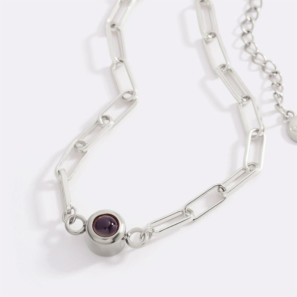 Photo Bracelet with Paperclip Chain