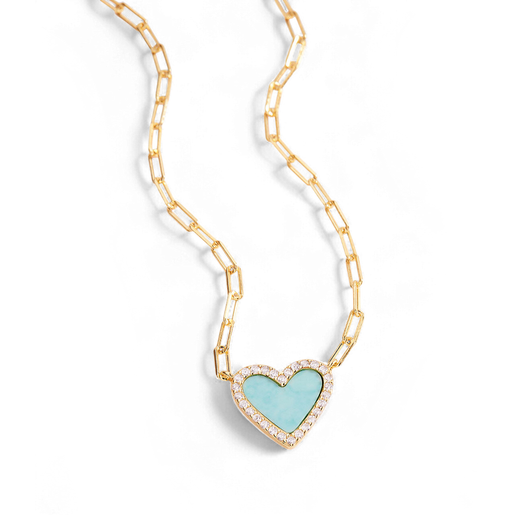 Dainty Heart Paperclip Necklace
