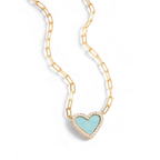 Dainty Heart Paperclip Necklace