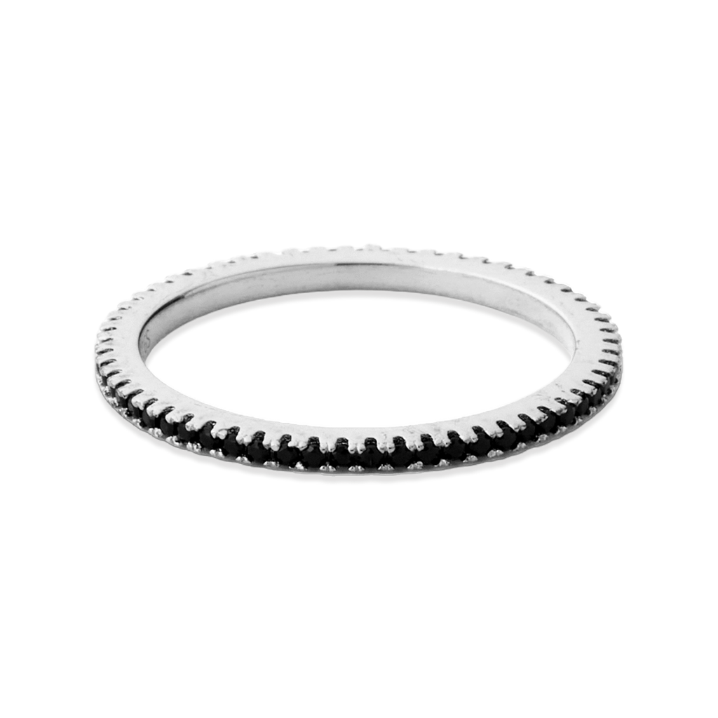 Black Diamond Eternity Stacking Ring