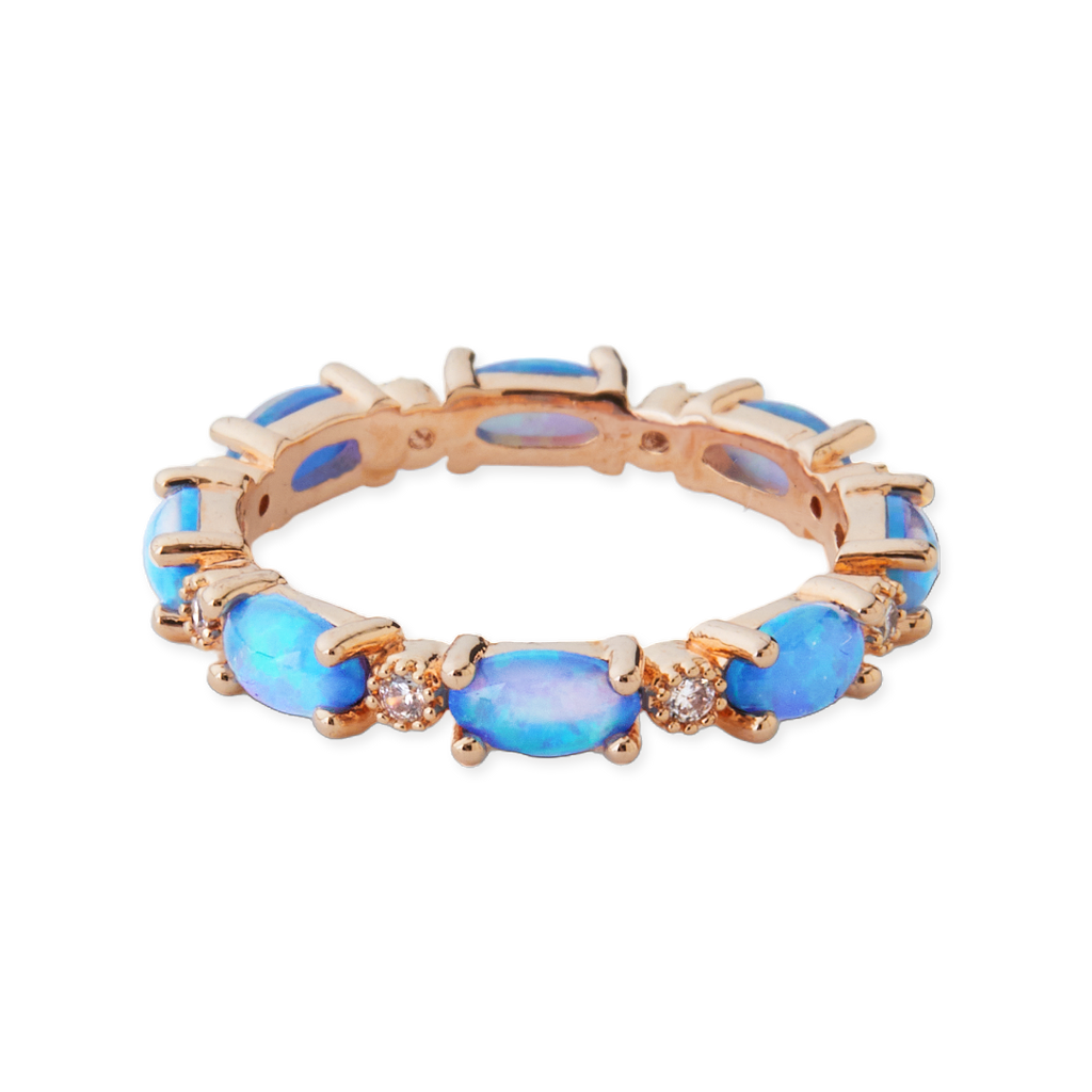 Eternity Fire Opal Ring
