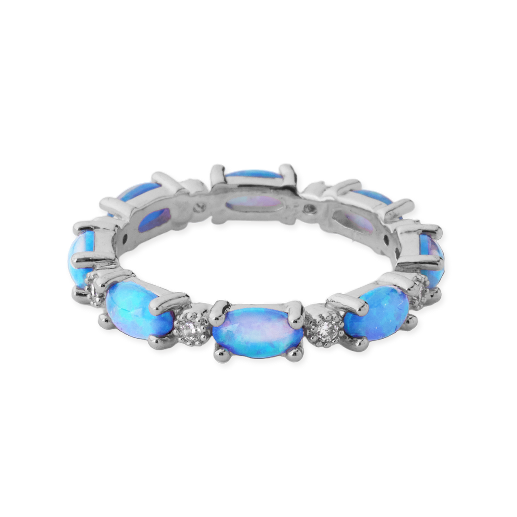 Eternity Fire Opal Ring