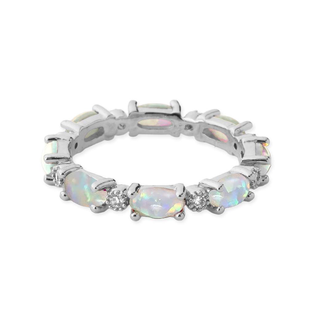 Eternity Fire Opal Ring
