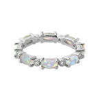 Eternity Fire Opal Ring