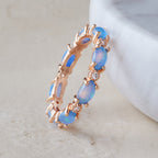 Eternity Fire Opal Ring