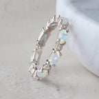 Eternity Fire Opal Ring