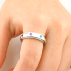 Gemstone Station Fidget Ring