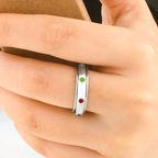 Gemstone Station Fidget Ring