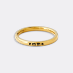 Tiny Stackable Name Ring