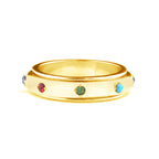 Gemstone Station Fidget Ring