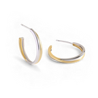 Mixed Metal Crossover Earrings