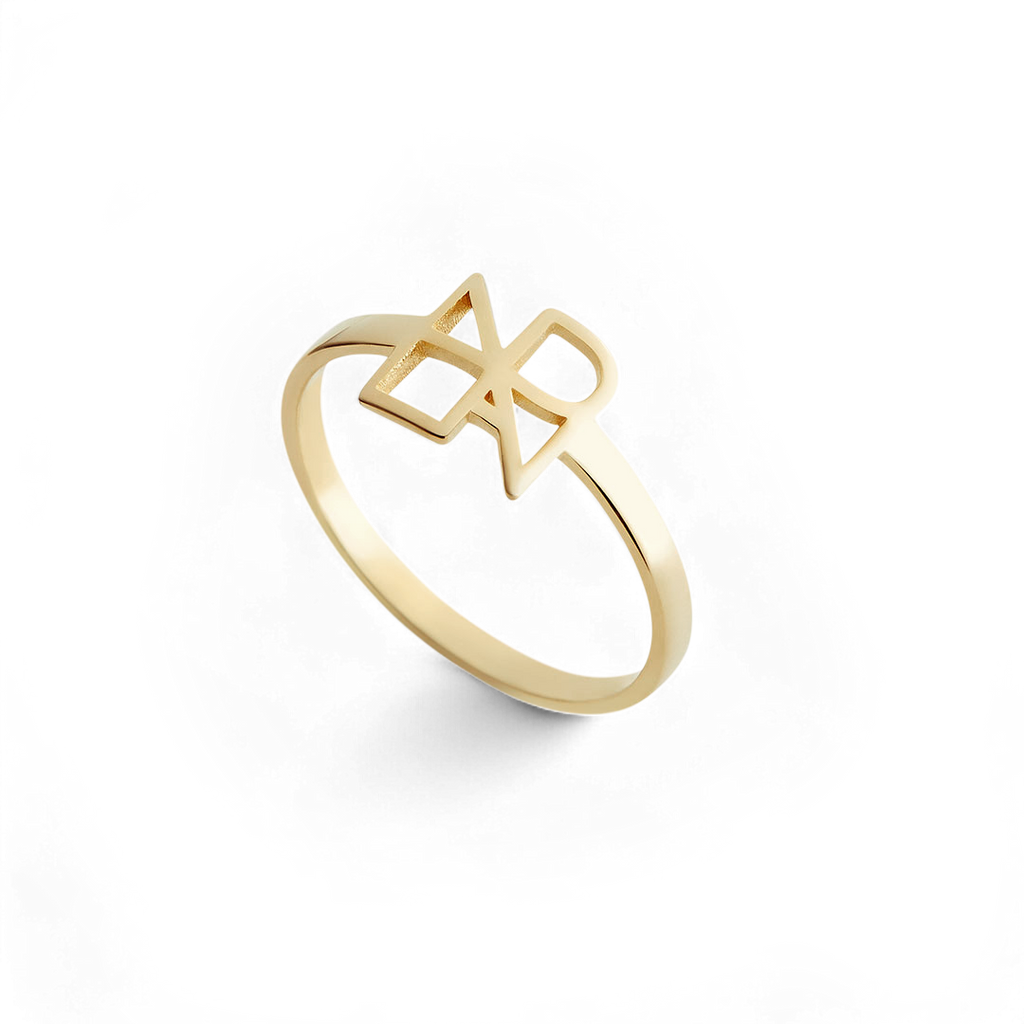 Monogram Name Ring