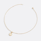 Mother of Pearl Disc Letter Necklace with Cable Chain