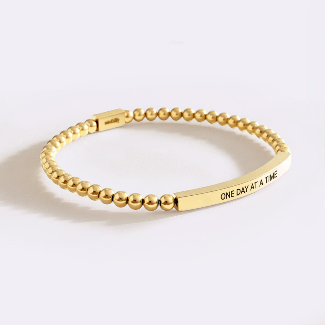 One Day At A Time Beaded Inspire Bracelet