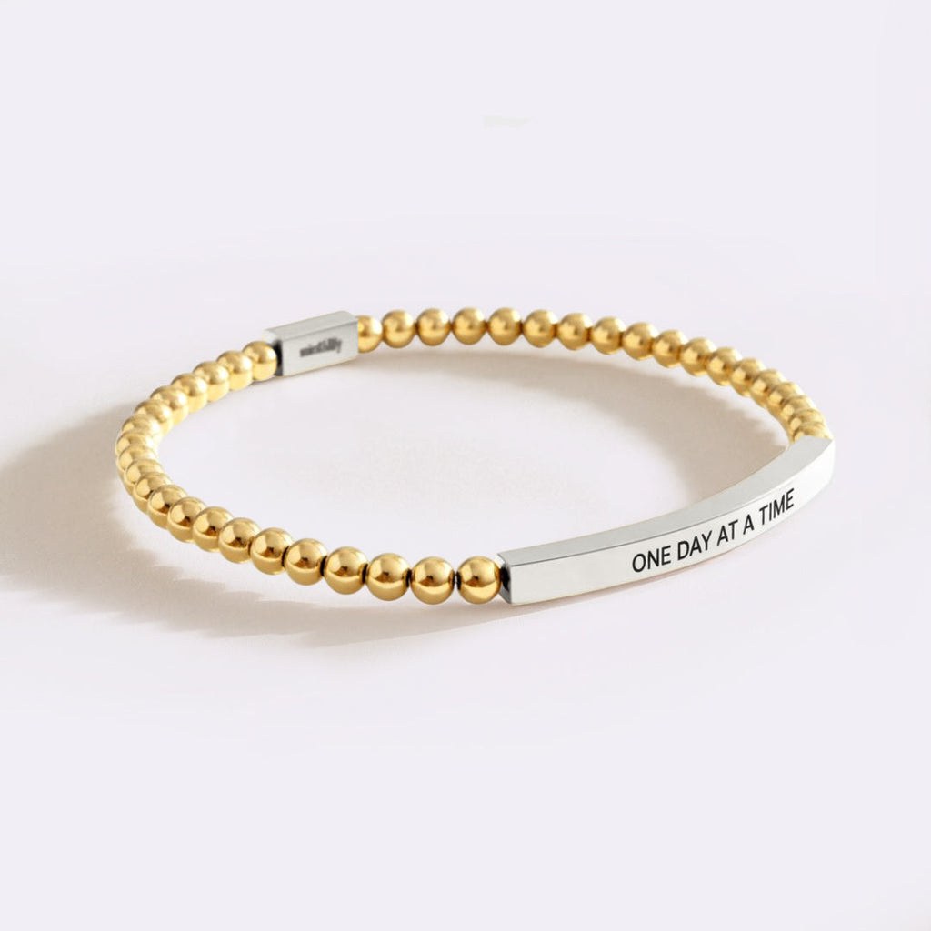 One Day At A Time Beaded Inspire Bracelet