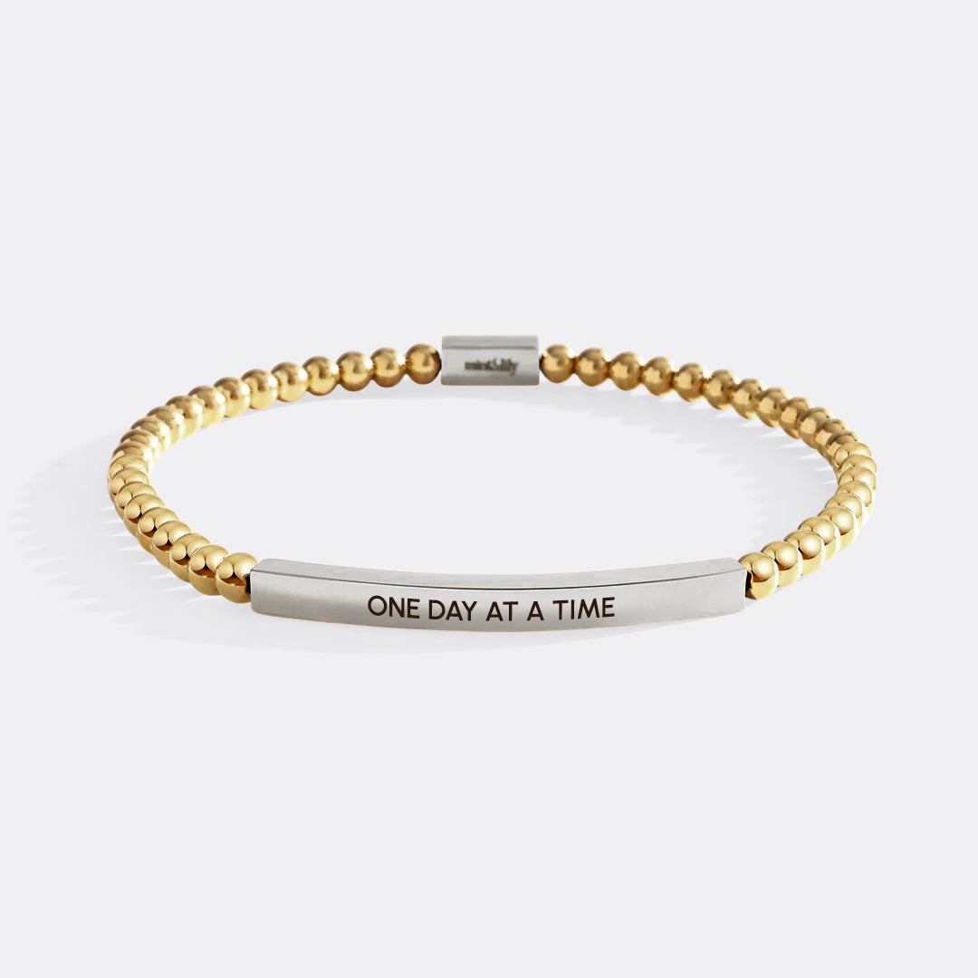 One Day At A Time Beaded Inspire Bracelet