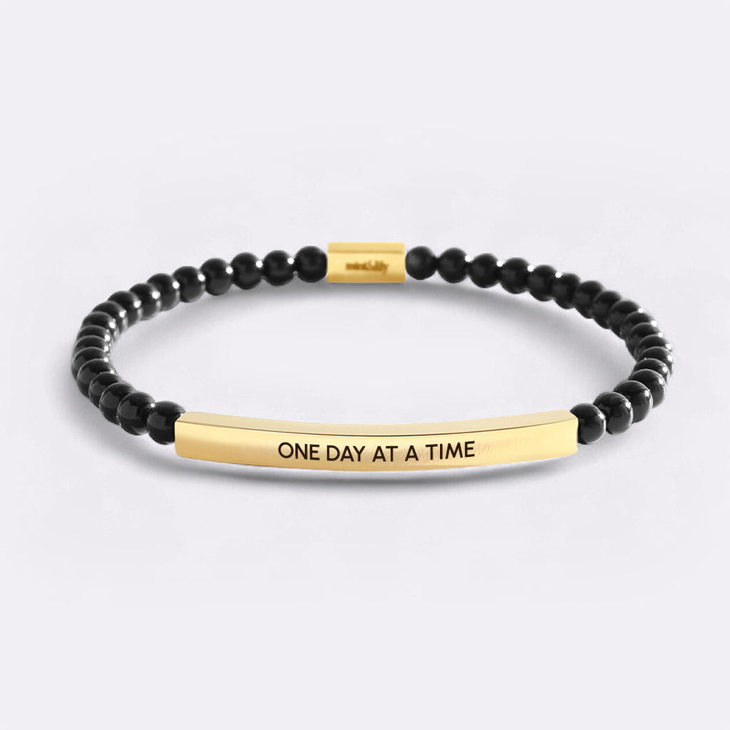One Day At A Time Beaded Inspire Bracelet