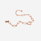 Open Heart Paperclip Chain Bracelet