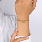 Open Heart Paperclip Chain Bracelet