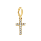 Pave Cross Charm