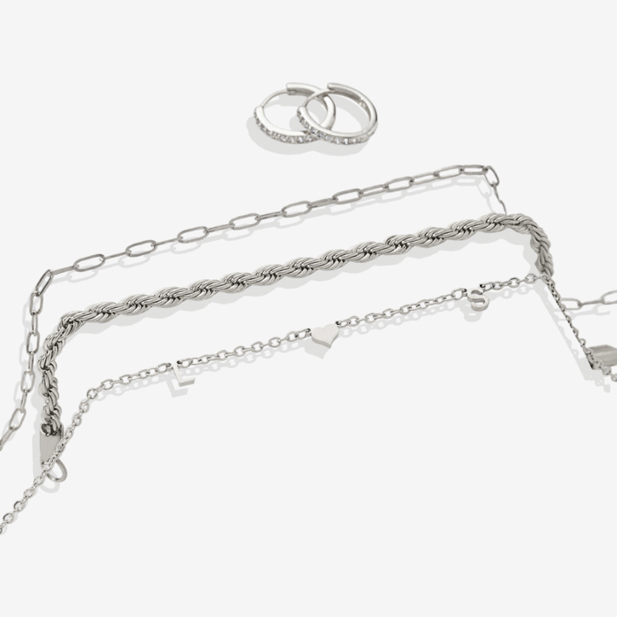 Pave Huggie Hoop Earrings
