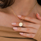 Personalized Mini Compass Pendant Necklace