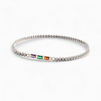 Personalized Baguette Birthstone Beaded Bracelet