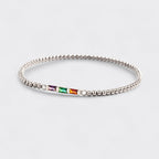 Personalized Baguette Birthstone Beaded Bracelet