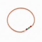 Personalized Baguette Birthstone Beaded Bracelet