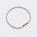 Personalized Baguette Birthstone Beaded Bracelet