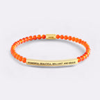 Powerful, Beautiful, Brilliant, and Brave Beaded Inspire Bracelet