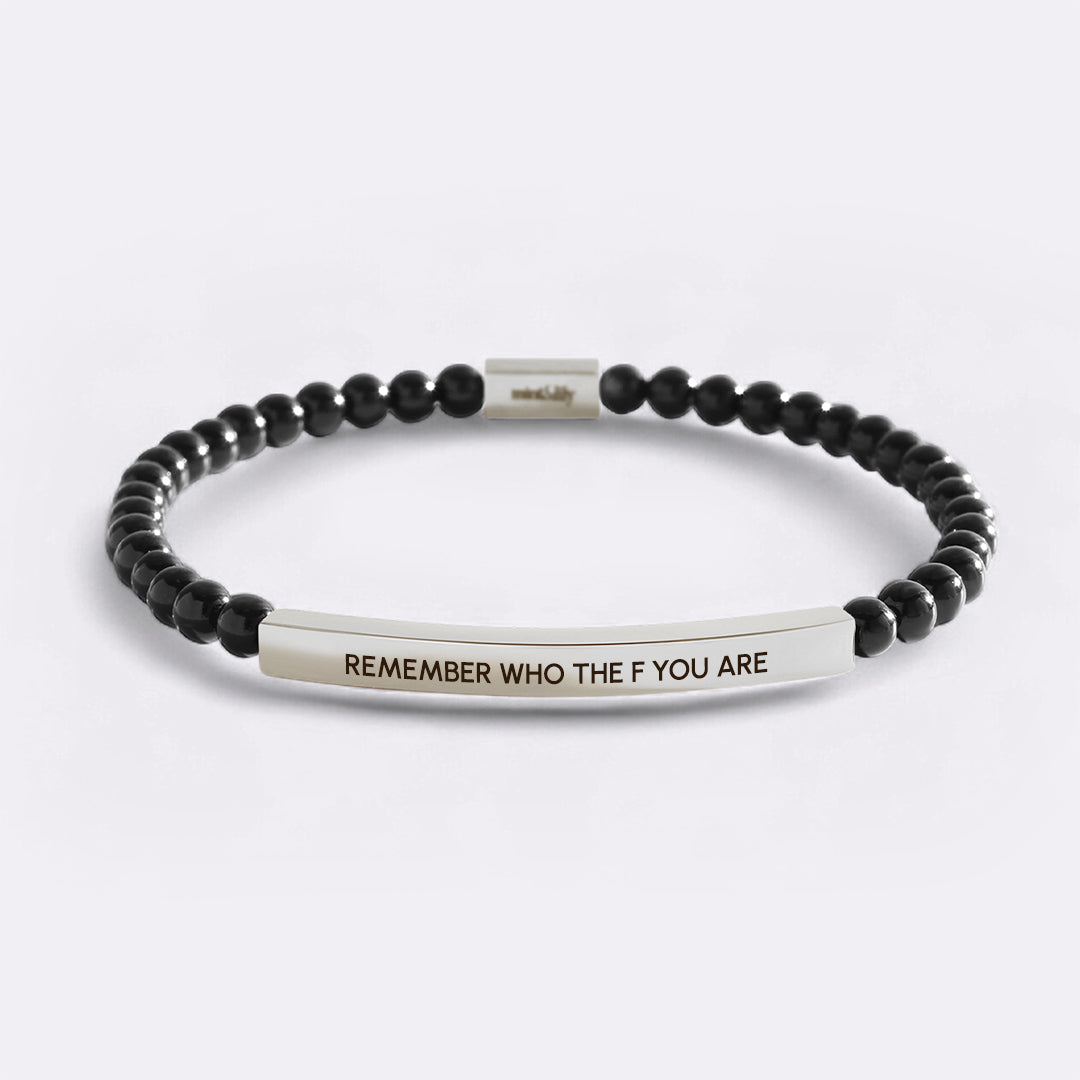 Remember Who The F You Are Beaded Inspire Bracelet