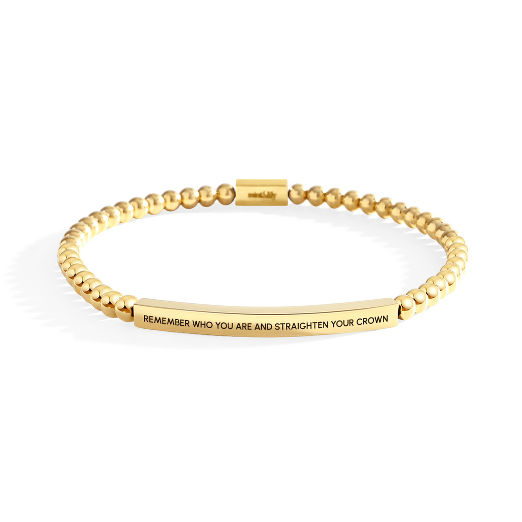 Remember Who You Are and Straighten Your Crown Beaded Inspire Bracelet