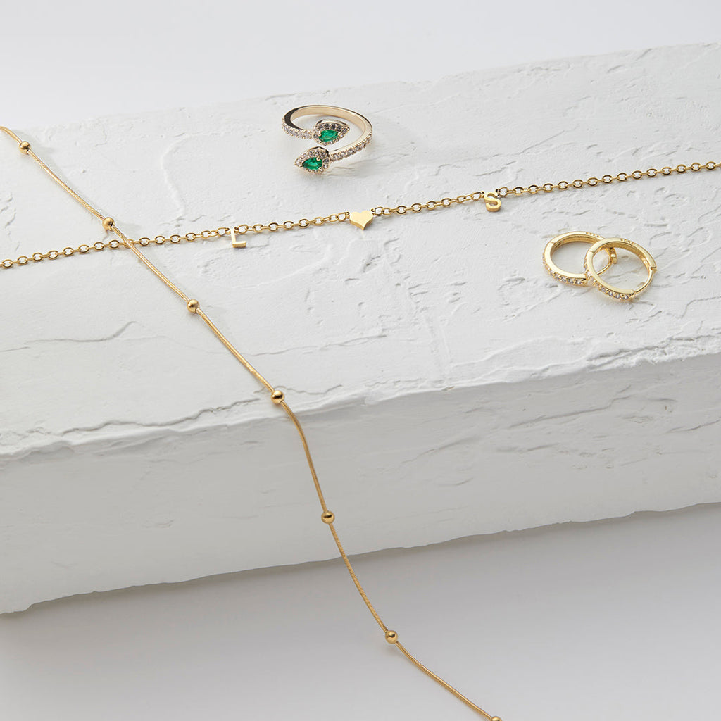 Pave Huggie Hoop Earrings
