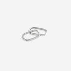 Retro Box Huggie Hoop Earrings