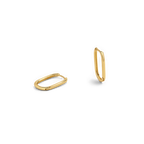 Retro Box Huggie Hoop Earrings
