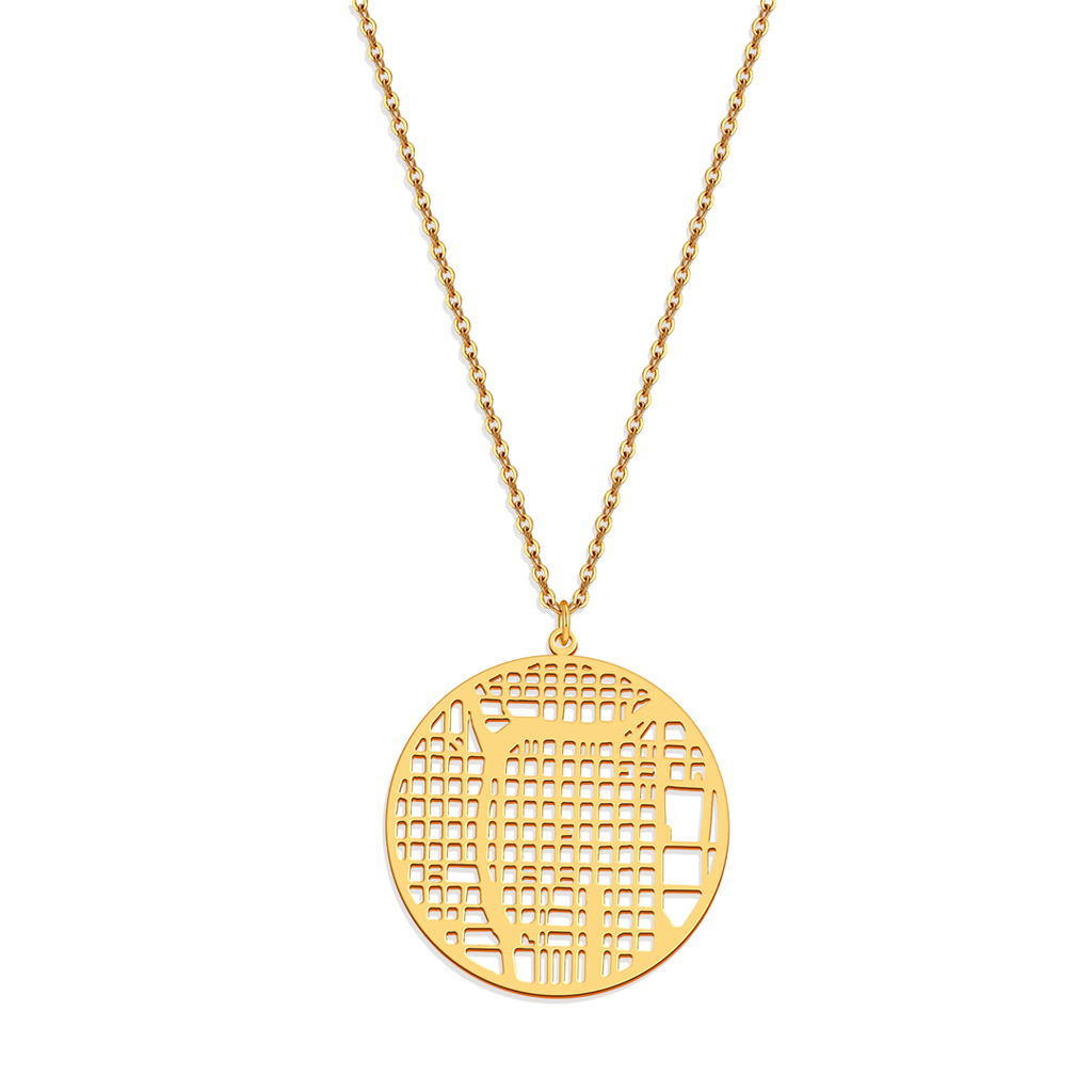 Custom Map Pendant Necklace