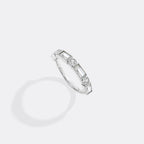Personalized Round and Baguette Birthstone Ring