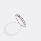 Personalized Round and Baguette Birthstone Ring