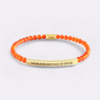 She Believed She Could, So She Did Beaded Inspire Bracelet